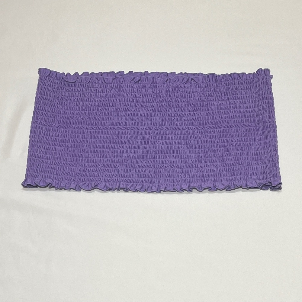 Zenana 3X Lavender Ruffle Smocked Tube Top Boho Fairycore NWT